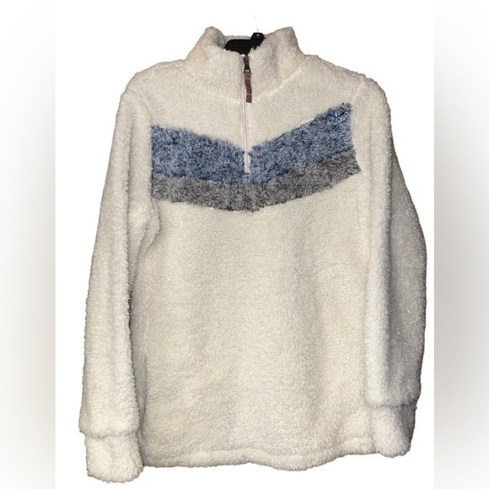 Original Weatherproof Vintage‎ Women’s Sherpa Quarter Zip Jacket Small Cream